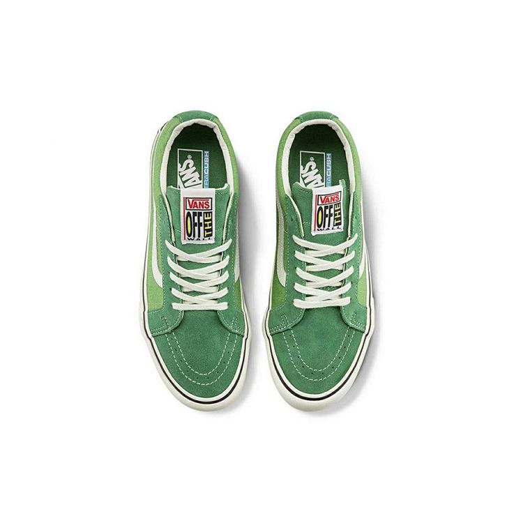 Vans Sk8 Low Reissue Sf Canvas Round Toe Lace-Up Low-Top Skate Shoes Unisex sneaker Grass-Green VN0A4UWI4WS