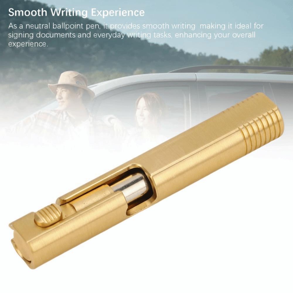 Durable Brass Mini Ballpoint Pen Replaceable Ink Compact Pocket Ballpoint Pen Ballpoint Pen Working Environment