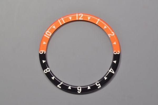 SEIKO Aftermarket Bezel Flat Dome Black x Black Boy SKX007 SRPD SBSA 6309 [ Part] Insert, Glass, Orange, Luminous, GMT