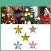 Beautifully Crafted Hollow Christmas Tree Top Star Ornament In Luxurious Gold Red And Silver Blue