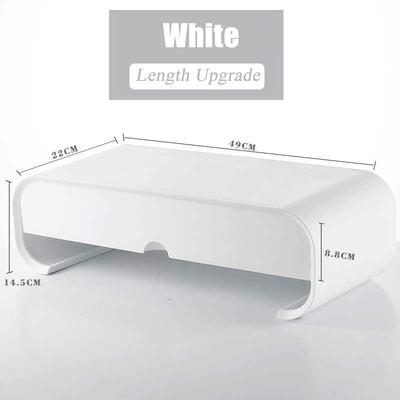 ABS Computer Monitor Holder Laptop Stand Desk Organizer Drawer Monitor Bracket Letter File Holder Home Office Table Storage Box