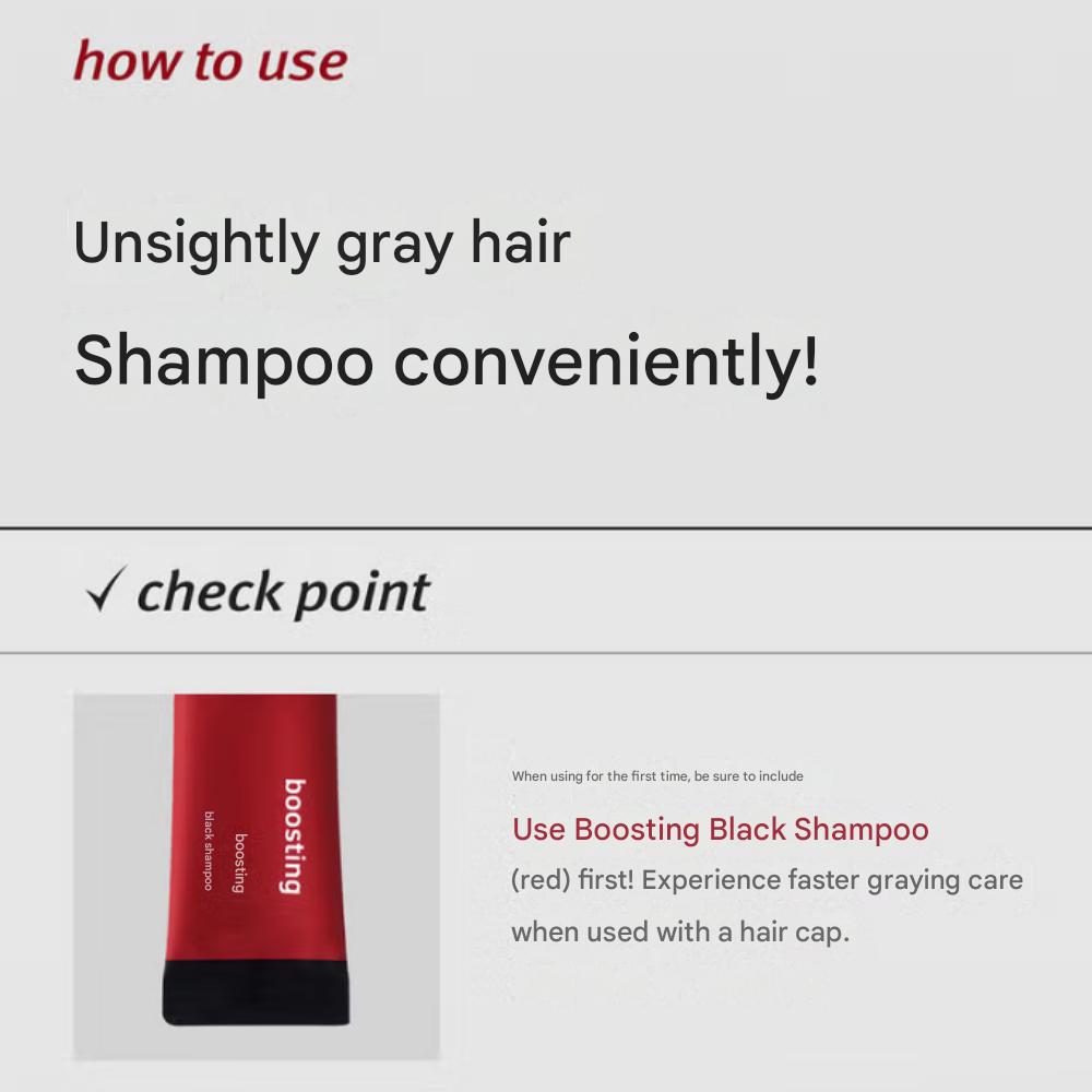 Modamoda Zero Gray Black Shampoo Gray Dye - 7 times/servings possible