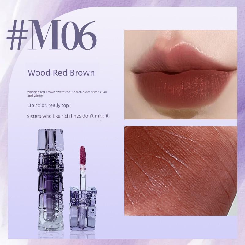 World Lip Mist Lip Lacquer Lipstick Matte Velvet Dudu Lip Gloss Lip Gloss Gray Pink Female Student Party Parity Niche Style