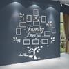 Oturma Odası Dekorasyonu için 3D Akrilik Yılbaşı Ağacı Fotoğraf Çerçeveli Duvar Sticker