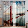 Modern Minimalist City Building 3D Printed Curtains Street View Night View Neon Hand-Painted Living Room Bedroom Custom Curtains