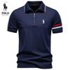 Ralph Lauren Primăvară/Vară Nouă Tricou Polo Bărbați cu Guler și Fermoar Tencel cu Mânecă Scurtă Polo
