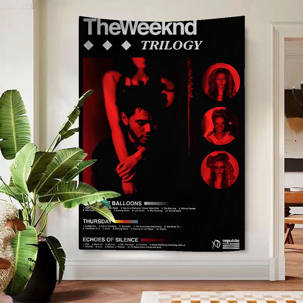 Rapper The Weeknd Printed Large Wall Tapestry Wall Hanging Decoration Household Decor Blanket