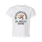 

Unisex Skateboarding Graphic T Shirt With Flaming Skater Illustration And Is Cra S