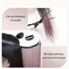 Synthetic Long Straight Clip In One Piece Hair Extension 4 Clips Inner Layer Hidden Hair Color Hair Piece Color Wig