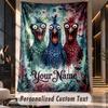 Owl Birds (45) Theme Custom Tapestry Personalized Custom Name Text Wall Hanging Tapestry Home Decor Background Cloth