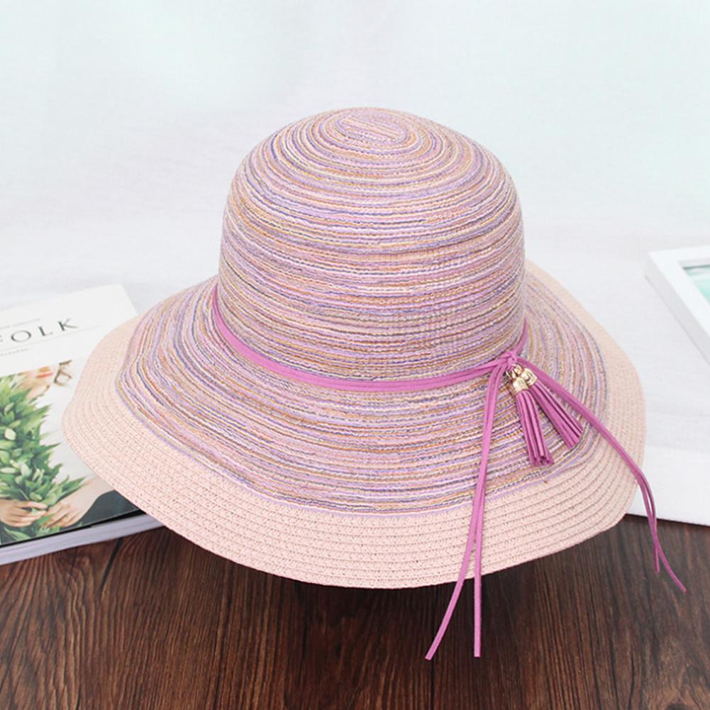 Woman Bowknot Straw Hat Fashion Big Brim Sun Summer Beach Hat