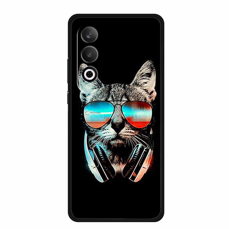 Für OnePlus Nord CE4 Hülle Weiche Schwarze Silikonhüllen Abdeckung für OnePlus Nord CE 4 5G Cartoon Tier Funda 6.7" 1+ Nord CE4 Abdeckung