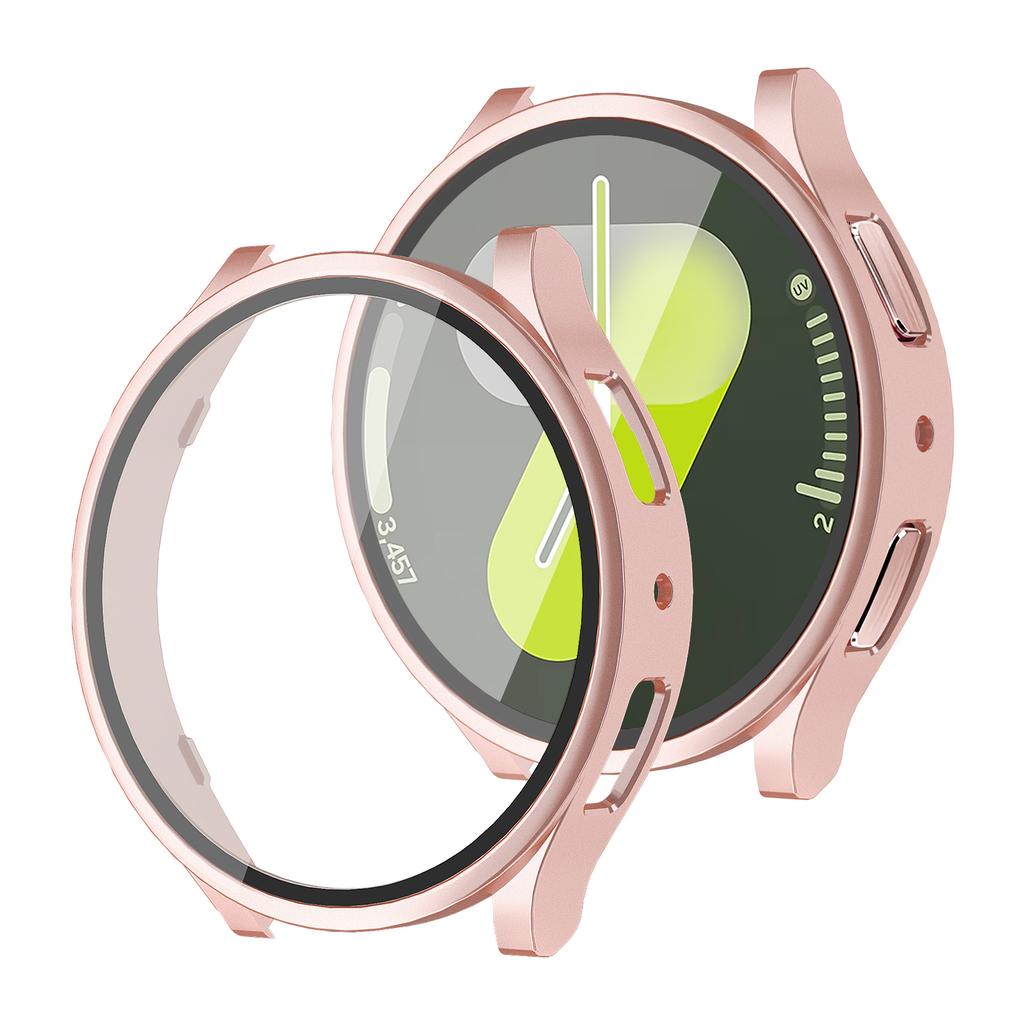 Case for Samsung Galaxy Watch 4/5/6/7 44mm 40mm Accessories Full Screen Protector Tempered Glass PC Bumper Cover Galaxy Watch 7