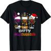 Frohes Hallothanksmas Halloween Wein Erntedankfest Weihnachten T-Shirt