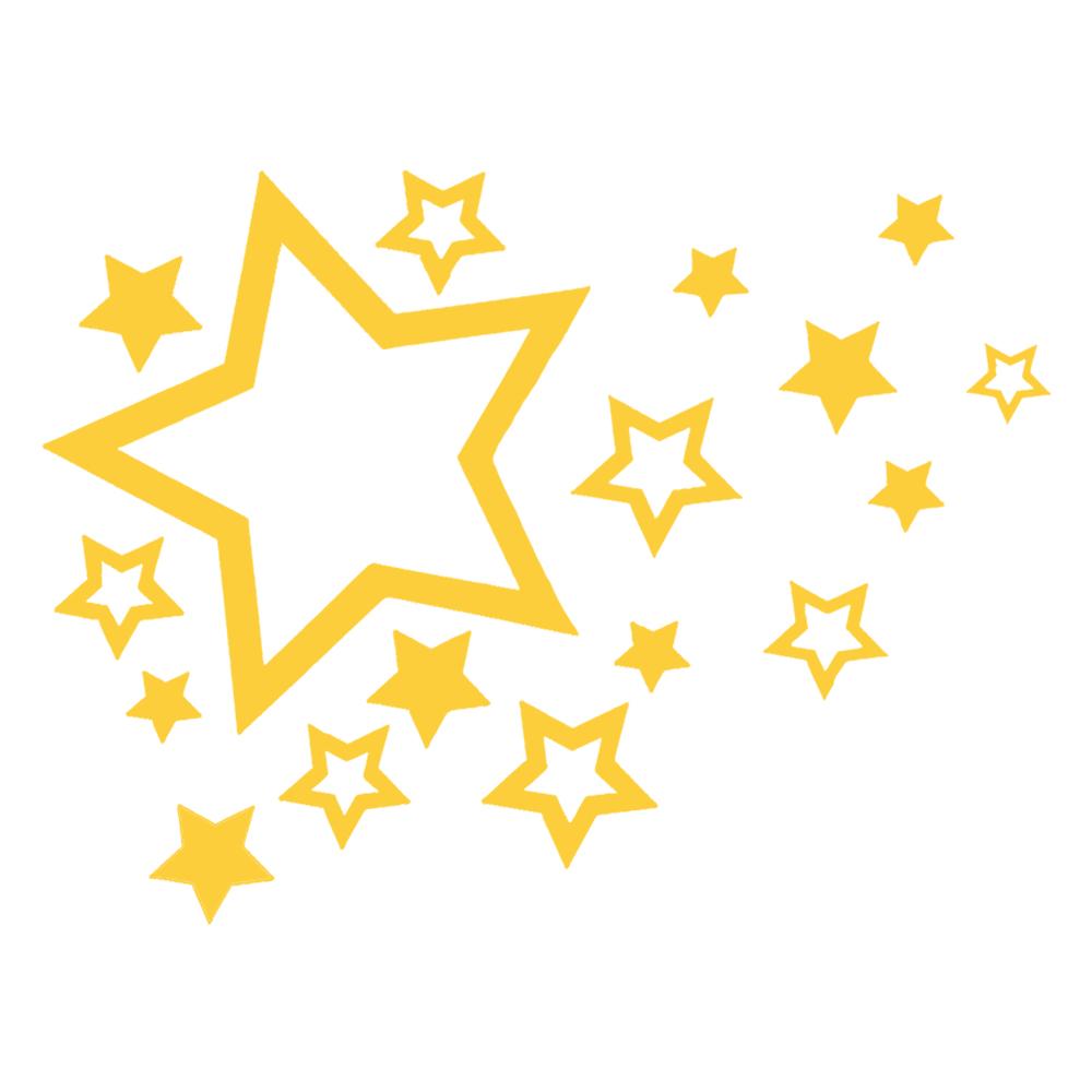16*12CM Fashion Shooting Stars Styling Vinyl Car Sticker Bumper Decorate Car Styling Decorative Accessories
