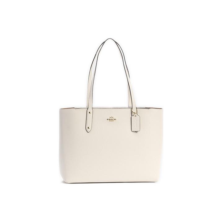 Coach Central 43 Leather Tote Bag Shopping Handbag Women tote Pure-White 69424-GDHA