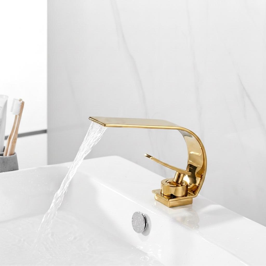 Waterfall Hot and Cold Bathroom Faucet for Sink and Cabinet
