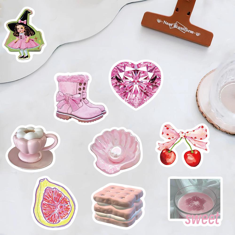 30PCS Cute Peach Sticker Phone Luggage Skateboard Laptop Harajuku Wall Room Cool Aesthetic Fashion Bar Living Stickers