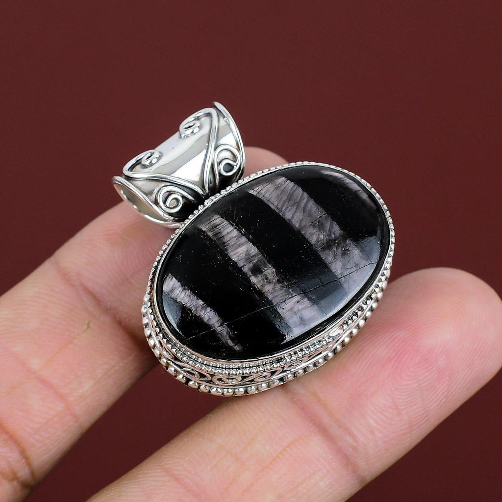 Hypersthene Pendant Gemstone Pendant Beautiful Vintage Jewelry 925 Sterling Silver Pendant Handmade Pendant Birthstone Jewelry Gifts For Her