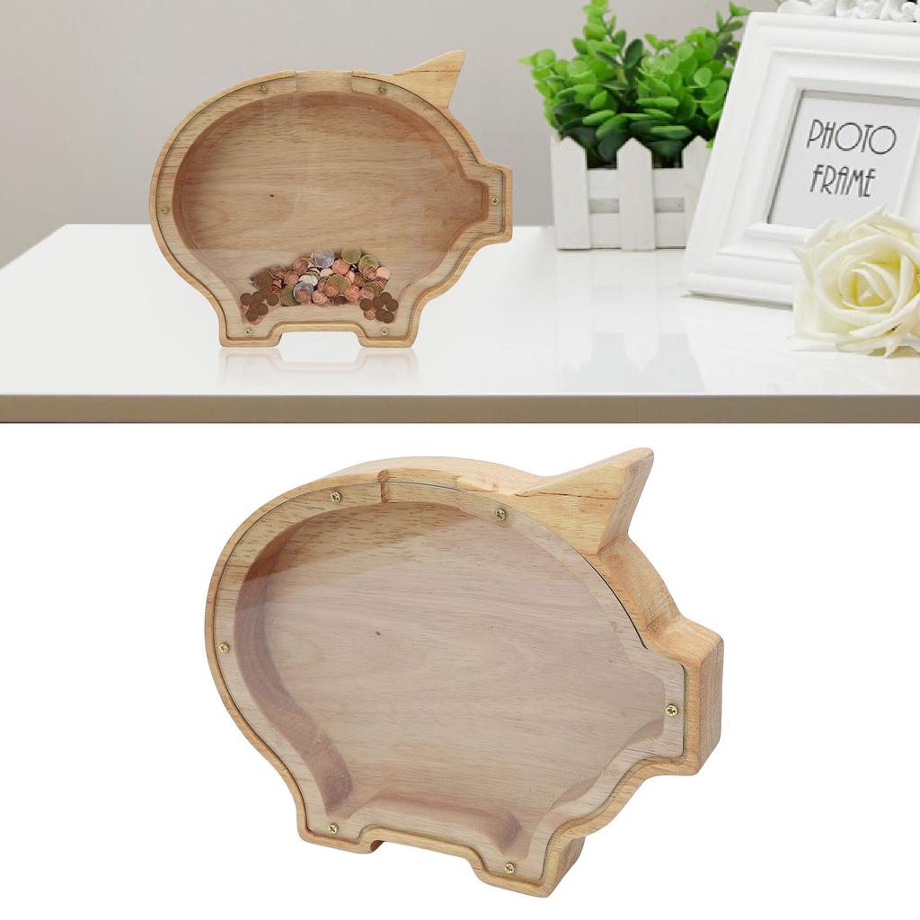 Animal   Bank Cute Cartoon Money Bank Wooden Animal Saving Box For Boys Girls and Adults