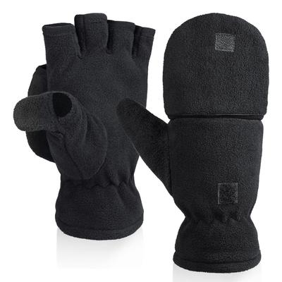 Warm Gloves for Men and Women Fleece Fleece Gloves Half Finger Writing Takeaway Cycling Couple Photography Winter Gloves