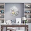 Nordic Electroplating Imitation Metal Mirror Nail-free Wall Decoration Ball Wood Art Chassis Living Room Dining Room Ornaments