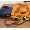 Johnature Borsa Tote Casual Fatta a Mano Versatile Borsa a Spalla da Pendolarismo Grande Capacità Vera Pelle Borsa
