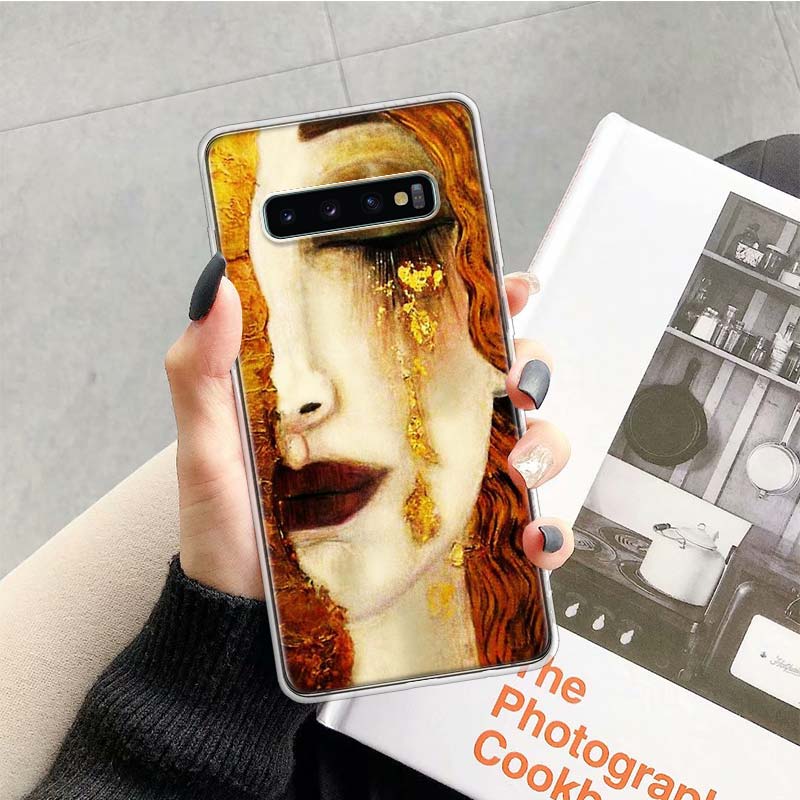 he kiss Gustav Klimt Painting Phone Case For Samsung Galaxy S26 Ultra S23 S24 S25 Edge S20 FE S21 S22 Plus Soft Print Shell Cove