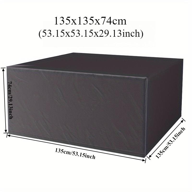 Wasserdichte Terrassenmöbelabdeckung für den Außenbereich, 210D strapazierfähiges Polyester mit verstellbarem Kordelzugdesign für Terrassen, Rasenflächen & Hinterhöfe