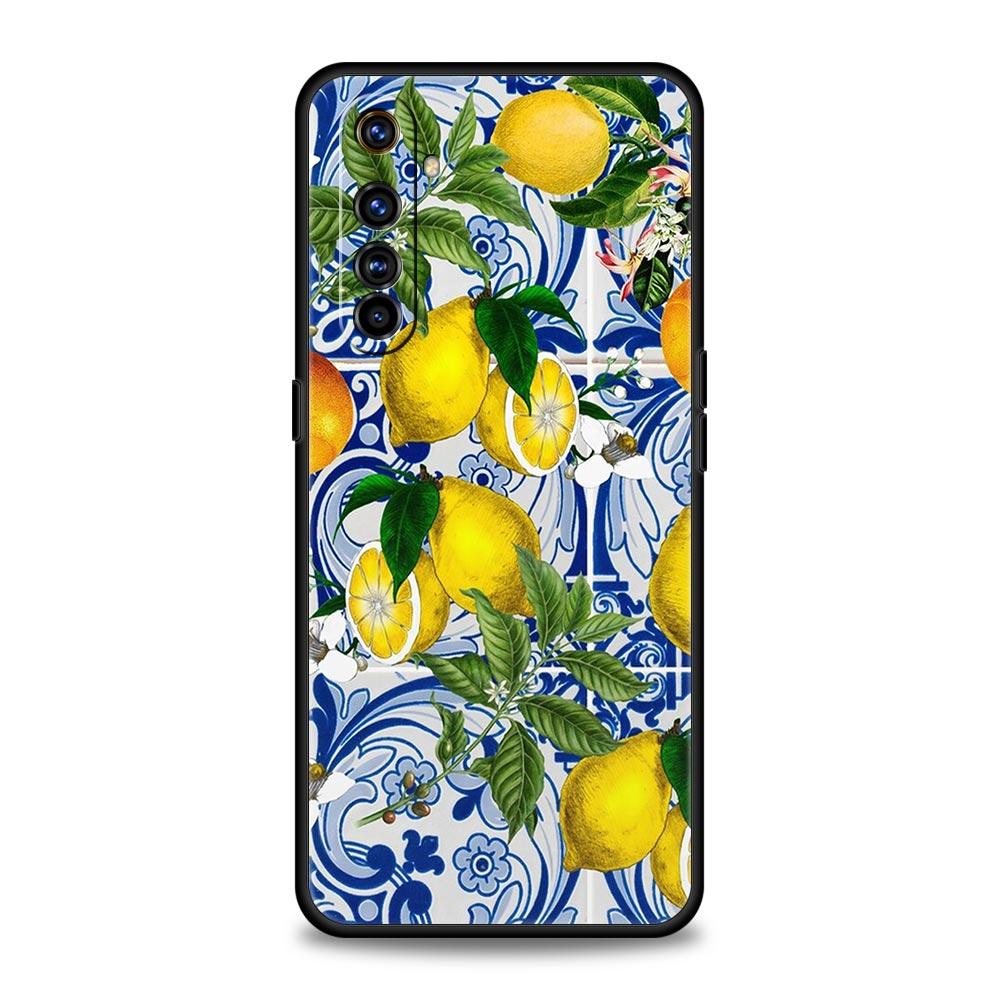 Mediterranean Lemon For Realme 11 10 9 8 5G 7 6 GT2 Pro Plus C21 C11 C25 C35 Silicone Cover For Realme GT Neo 2 3 3T Phone Case