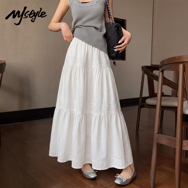 MJ Style Breathable A-Line Maxi Skirt L
