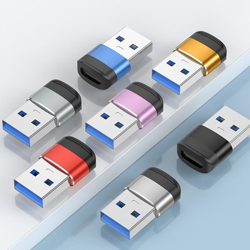 Type C Female to USB3.0 Male Adapter USB A to C Adapter Supports 10Gbps Data Speed Quick Charging for Phones Tablets