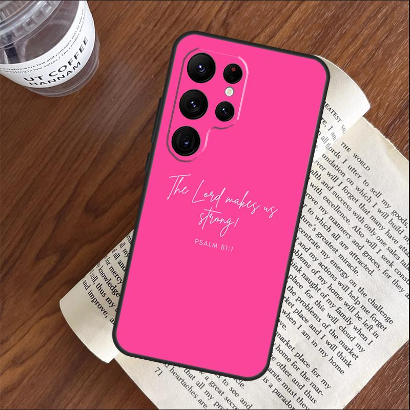 Christian Psalms Phone Case For Samsung Galaxy S25 S24 S23 S22 S21 Ultra S9 S10 S20 Plus FE Funda Cover Shell