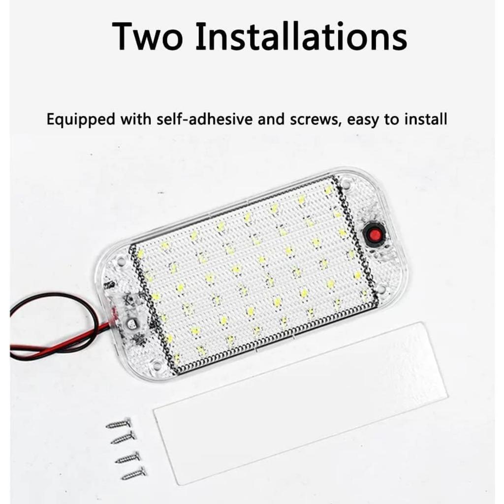 Energy-Saving 12V LED RV Lights with ON/Off Switch - 5W Daylight 6500K, 500LM - Interior Lighting for RV Van Trailer Camper Boat - Pack of 2