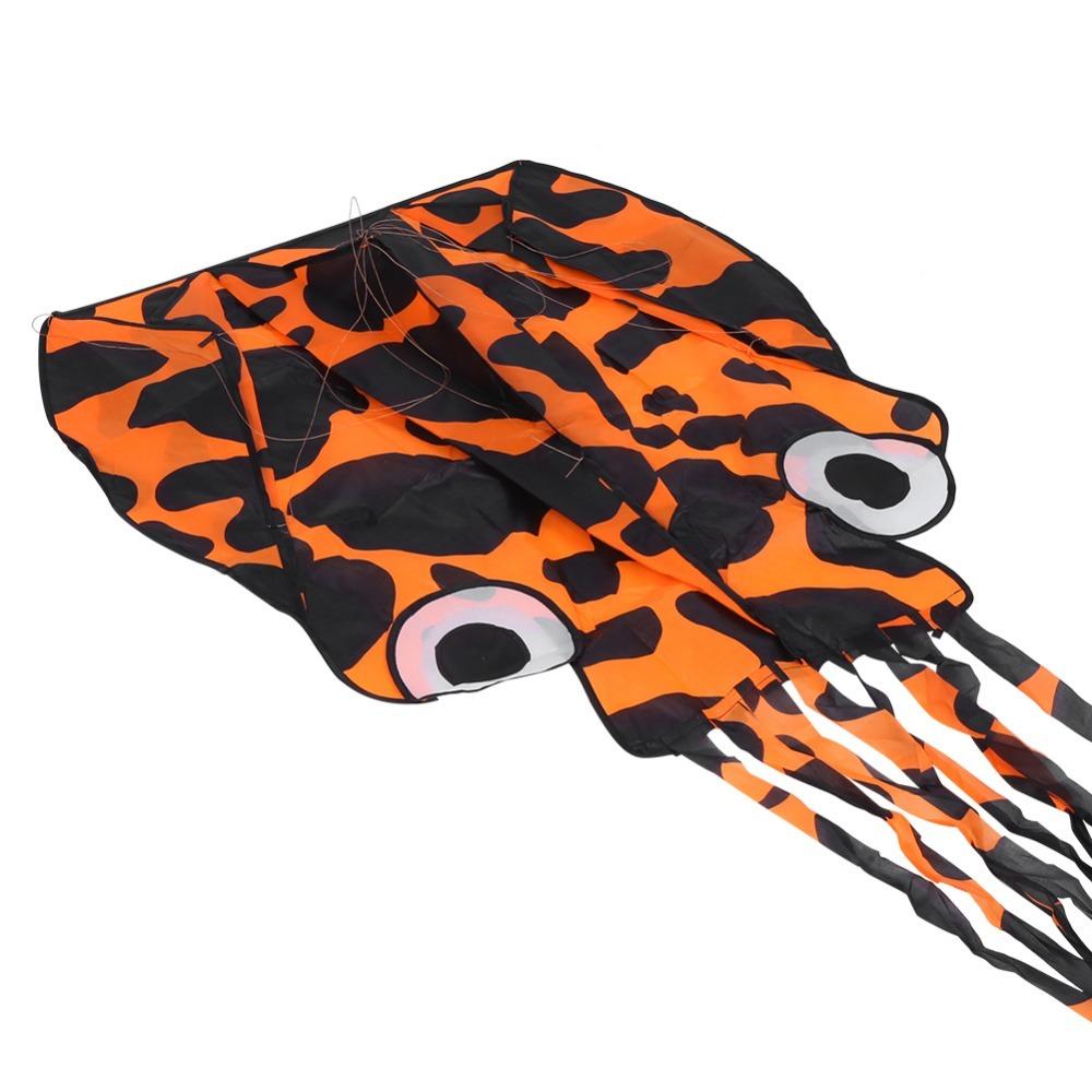 Frameless Single Line Kite Lightweight Soft Animal Kite Durable Octopus Kite Outdoor Fun оранжевый