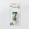 Green Soccer Football Number Candles 0-9 Diy Birthday Cake Toppers Celebration Party Cake Decorations For Kids Soccer Fans