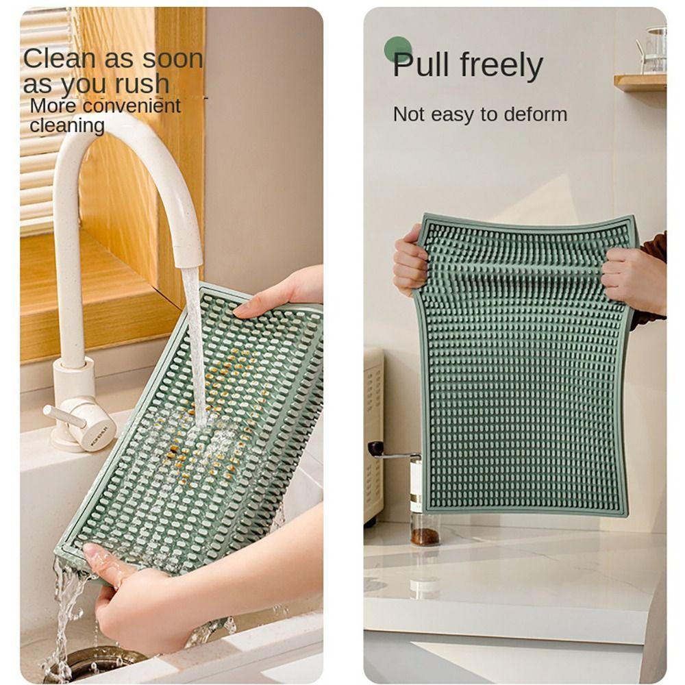 Fantasy Style Draining Mat Silicon Drying Mats 2024 Tableware Mat  Kitchen