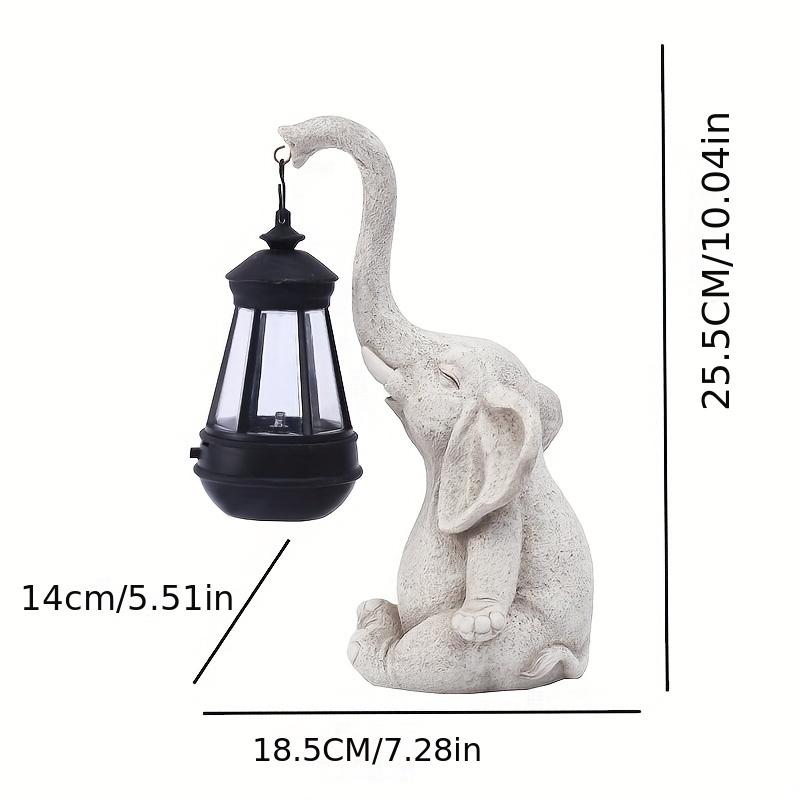 Goodeco Elephant/Giraffe Statue with Solar Lantern Figures, for Garden/Yard Decortion, Gifts for Women Men Mum Birthday Gift