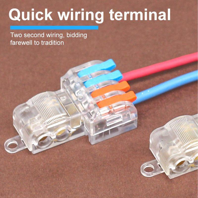 10PCS Mini Connecteur de Fil Type T Rapide Bornes de Connexion Rapide Électrique Sertissage Non Destructif Sans Couper le Câble Ligne Isolée