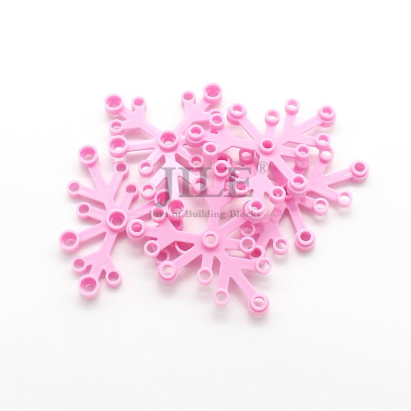 40Pcs Blocks City Moc Plants Leaves 6X5 Green Tree Building Bricks 2417 Compatible With Garden Grass Flower Accessories Toys