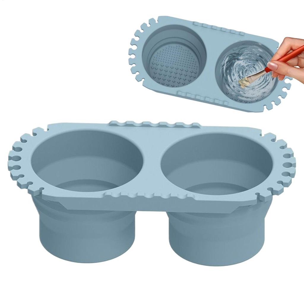 Tazza Pulisci Pennelli Pittura ad Olio Pieghevole Arte Silicone Secchiello Acqua Disegno Acquerello Risciacquatore Secchiello Lavaggio Pennelli per Pittori