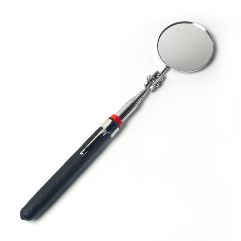 Portable Retractable Metal Inspection Mirror with Pen Clip - Ideal for Car Chassis and Auto Repair Tools