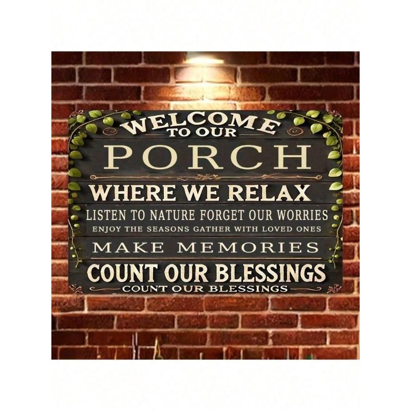 Vintage Metal Tin Sign for Kitchen Bar Cafe Wall Decor