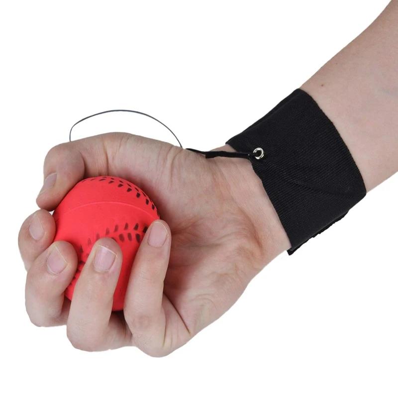 1pcs Sponge Rubber Wrist Strength Handball Children's Toy Game Practice Bounce Elasticity Sports Nylon Rope Outdoor Toy Ball