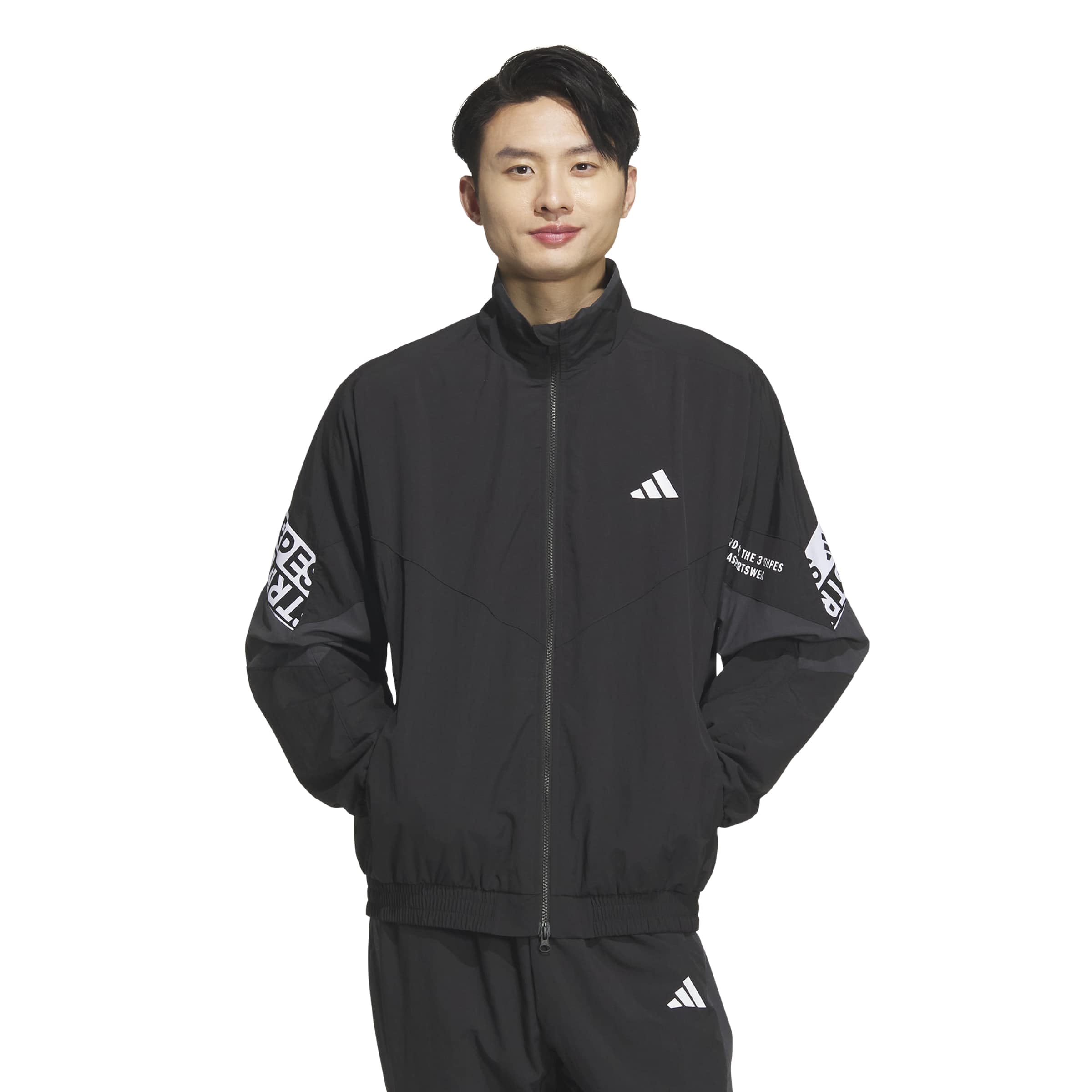 Adidas Jersey Top Word Woven Jacket WM005 Black M Men s (KA1265)