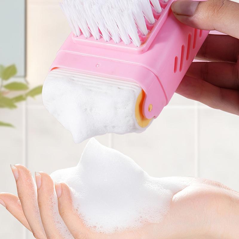Hand Free Scrubbing Soap Box Brush Multifunctional Foam Box Household Automatic Soap Drain Roller Laundry Soap Drainage Type
