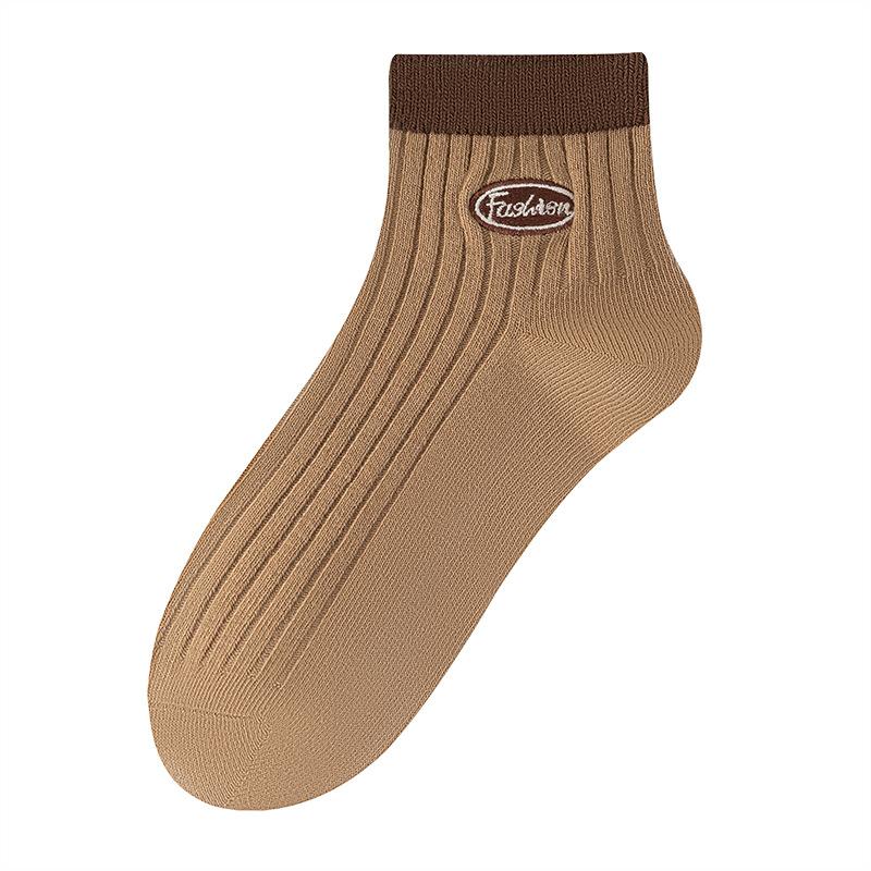 Socks, Sweat-Absorbing And Odor-Proof Autumn Socks, Maillard Double-Needle Breathable Cotton Socks, Trendy Versatile Socks