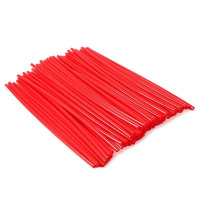72 pièces Universel Motocross Jante Rayon Couvre Jante Hors Route Moto Skins Wraps Kit Rouge
