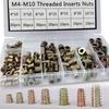 Set of 140 BESTU Hex Nuts, Threaded Hex Socket Head Bolts, Type D, for Woodworking, Jointing, and Repair, M4*10mm, M5*10mm, M6*10mm, M6*15mm, M8*15mm,