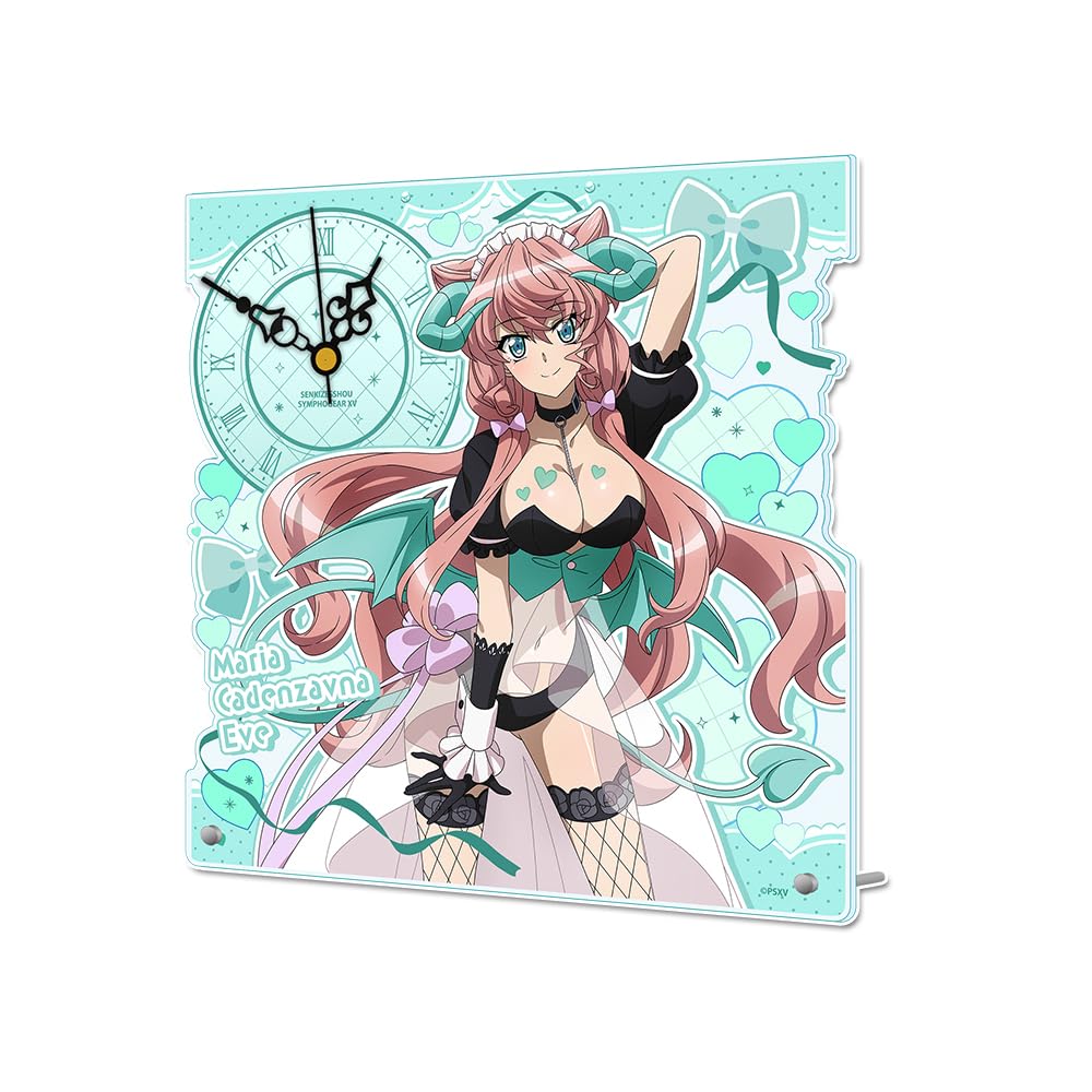 Senki Zessho Symphogear XV Мария Каденцавна Ева Оригинальные Акриловые Настольные Часы Маленький Демон Официантка